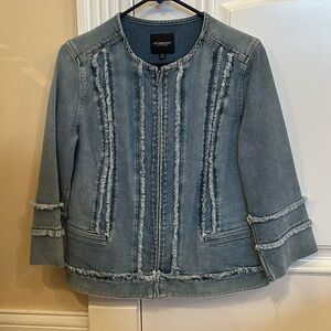 Liverpool Jean jacket with distressed denim